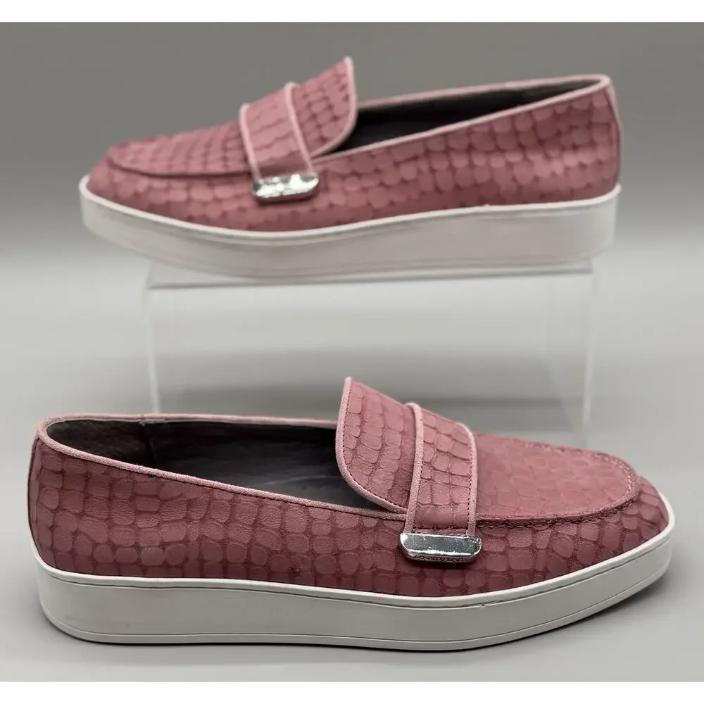 Donald Pliner Size 8M Rose Leather Tamara Slip On Loafers HPTAMARA94